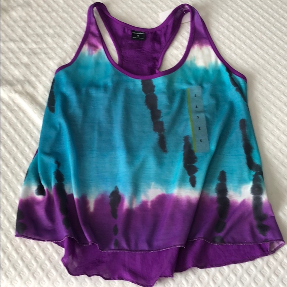 Stranded Purple & Turquoise NWT Racerback Tank - Picture 2 of 5